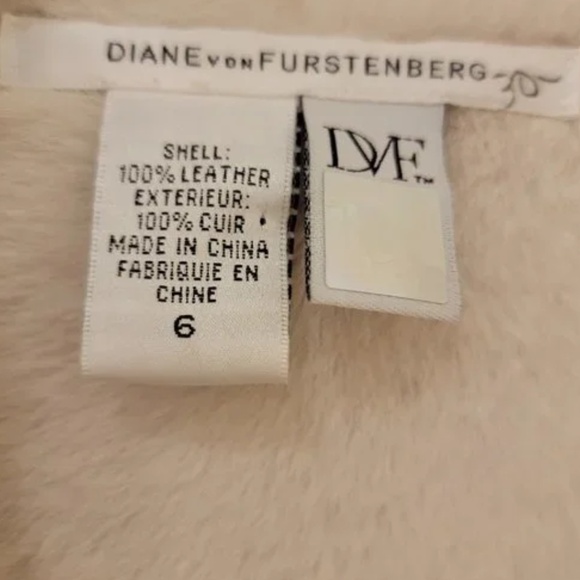 DVF Suede Beige Draped Distressed Jacket - Picture 6 of 13